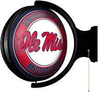 The Fan-Brand University of Mississippi Round Rotating Lighted Sign                                                             