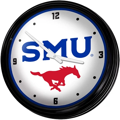 The Fan-Brand Southern Methodist University SMU Retro Lighted Wall Clock                                                        