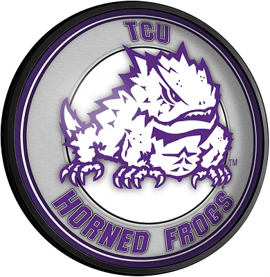 The Fan-Brand Texas Christian University Mascot Round Slimline Lighted Wall Sign                                                