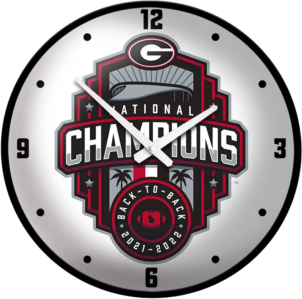 The Fan-Brand University of Georgia National Champions Modern Disc Clock                                                        