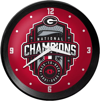 The Fan-Brand University of Georgia National Champions Ribbed Wall Clock