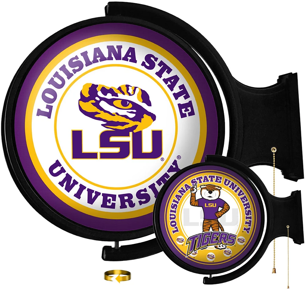 The Fan-Brand Louisiana State University Double Sided Round Rotating Lighted Sign                                               