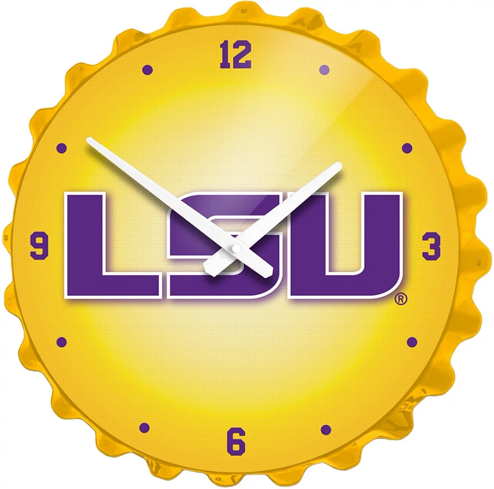 The Fan-Brand Louisiana State University LSU Bottle Cap Clock                                                                   