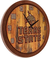 The Fan-Brand Texas State University Faux Barrel Top Clock                                                                      