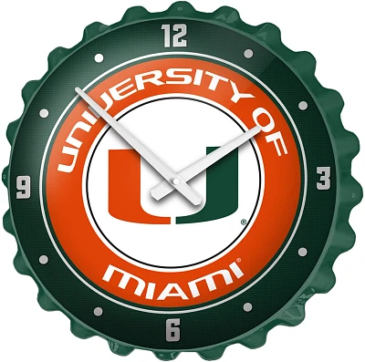 The Fan-Brand University of Miami Bottle Cap Clock                                                                              