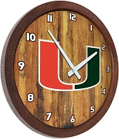 The Fan-Brand University of Miami Faux Barrel Top Clock                                                                         