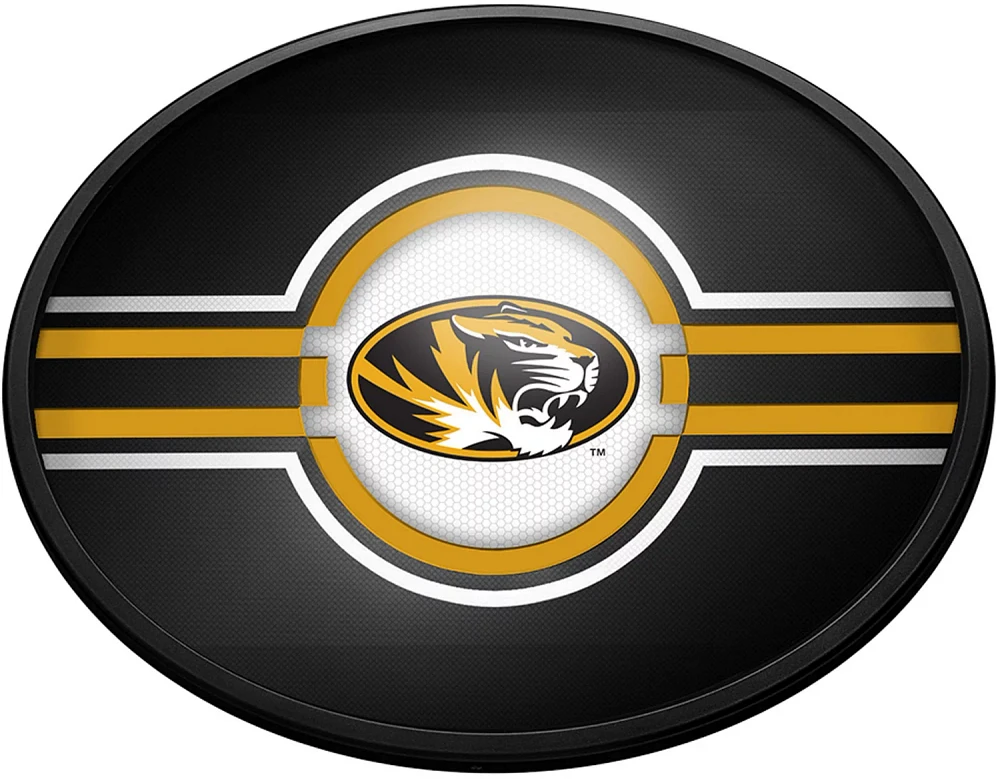 The Fan-Brand University of Missouri Black Oval Slimline Lighted Wall Sign                                                      