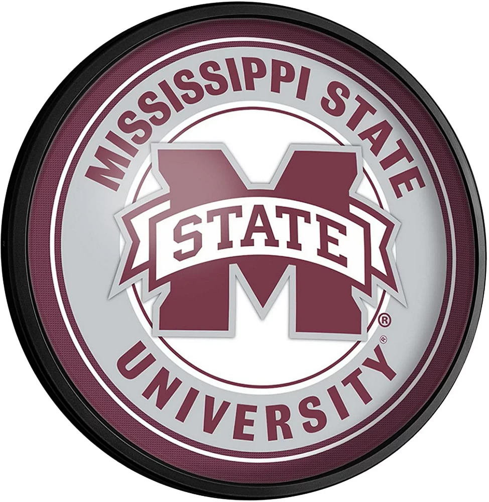 The Fan-Brand Mississippi State University Round Slimline Lighted Wall Sign                                                     