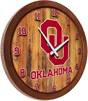 The Fan-Brand University of Oklahoma Faux Barrel Top Clock                                                                      