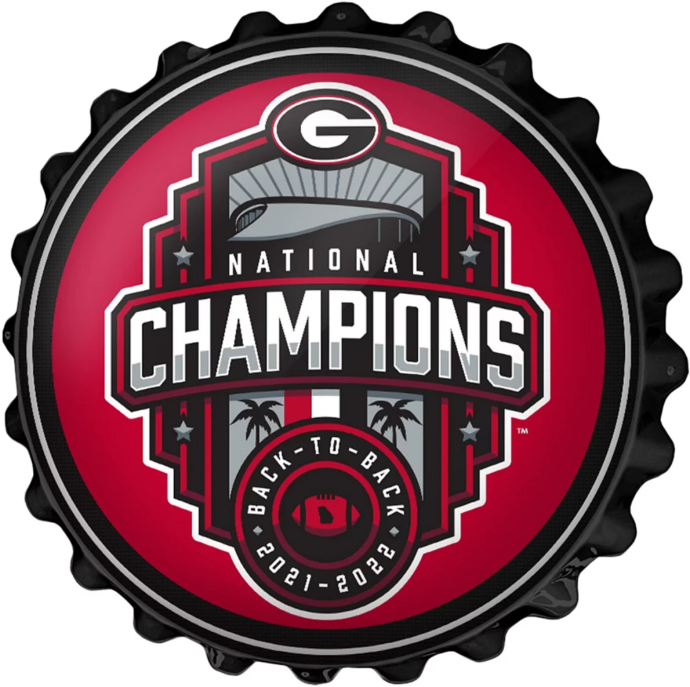 The Fan-Brand University of Georgia National Champions Bottle Cap Sign