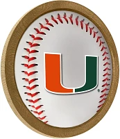 The Fan-Brand University of Miami Baseball Faux Barrel Frame Sign                                                               