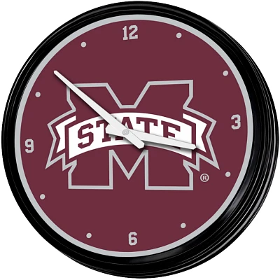 The Fan-Brand Mississippi State University Retro Lighted Wall Clock                                                             