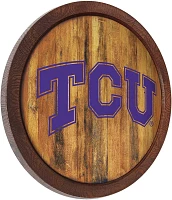 The Fan-Brand Texas Christian University Faux Barrel Top Sign                                                                   