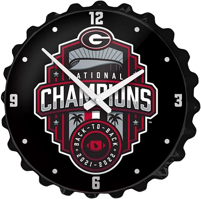 The Fan-Brand University of Georgia National Champions Bottle Cap Clock                                                         