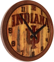 The Fan-Brand Indiana University Branded Faux Barrel Top Clock                                                                  