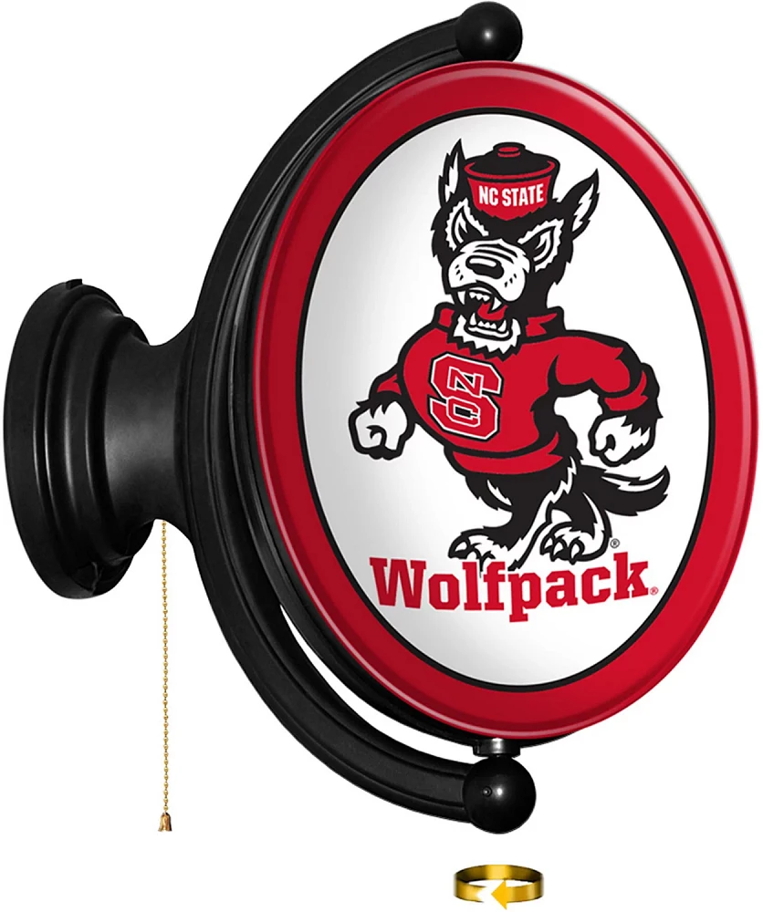 The Fan-Brand North Carolina State University Tuffy Original Oval Rotating Lighted Sign                                         