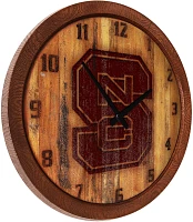 The Fan-Brand North Carolina State University Branded Faux Barrel Top Clock                                                     