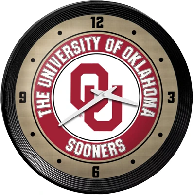 The Fan-Brand University of Oklahoma Ribbed Wall Clock                                                                          