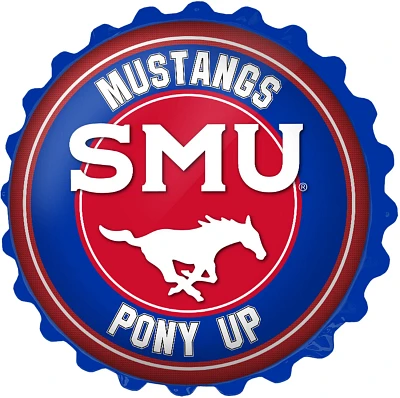 The Fan-Brand Southern Methodist University Pony Up Bottle Cap Wall Sign                                                        