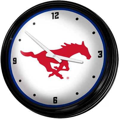 The Fan-Brand Southern Methodist University Retro Lighted Wall Clock                                                            