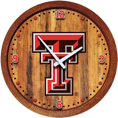 The Fan-Brand Texas Tech University Faux Barrel Top Clock