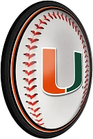 The Fan-Brand University of Miami Baseball Round Slimline Lighted Wall Sign                                                     