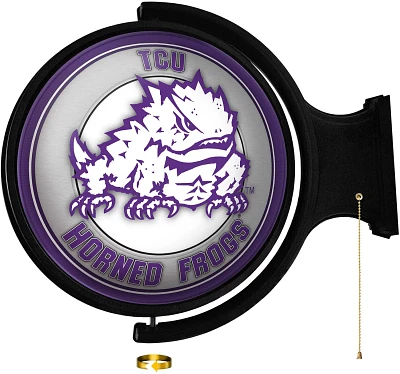 The Fan-Brand Texas Christian University Mascot Original Round Rotating Lighted Sign                                            