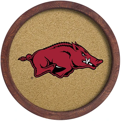 The Fan-Brand University of Arkansas “Faux” Barrel Framed Cork Board                                                        