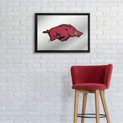 The Fan-Brand University of Arkansas Mascot Framed Mirrored Wall Sign                                                           