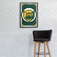 The Fan-Brand University of Baylor Team Spirit Bear Framed Mirrored Wall Sign                                                   