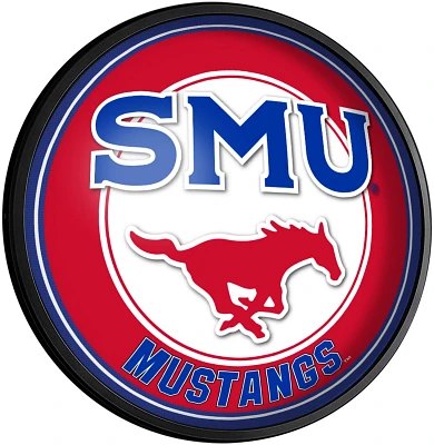 The Fan-Brand Southern Methodist University Round Slimline Lighted Wall Sign                                                    