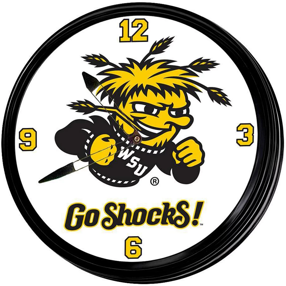 The Fan-Brand Wichita State University Retro Lighted Wall Clock                                                                 