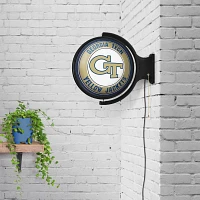 The Fan-Brand Georgia Tech Round Rotating Lighted Sign                                                                          