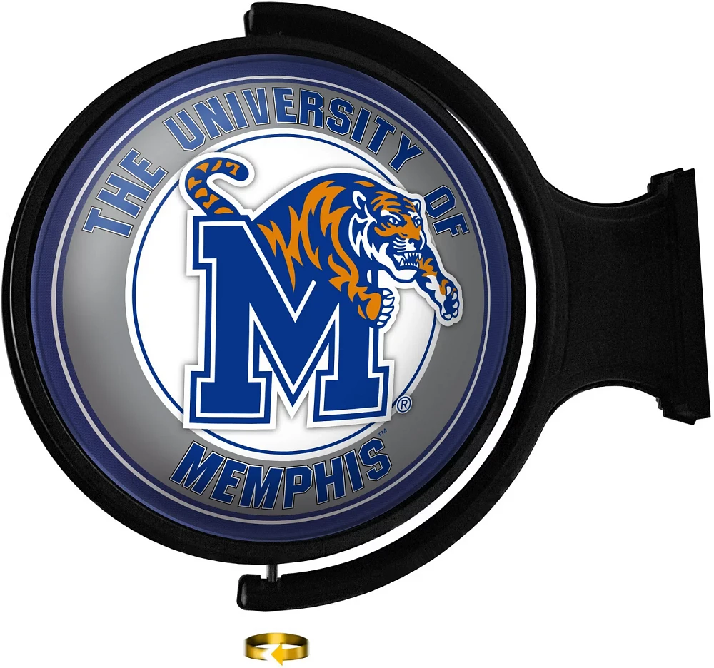 The Fan-Brand University of Memphis Round Rotating Lighted Sign                                                                 