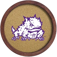 The Fan-Brand Texas Christian University Logo “Faux” Barrel Framed Cork Board                                               