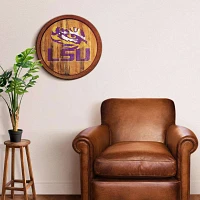 The Fan-Brand Louisiana State University Weathered Faux Barrel Top Sign                                                         