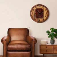 The Fan-Brand North Carolina State University Branded Faux Barrel Top Clock                                                     