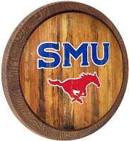 The Fan-Brand Southern Methodist University Weathered Logo Faux Barrel Top Sign                                                 