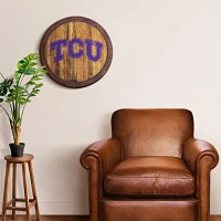The Fan-Brand Texas Christian University Faux Barrel Top Sign                                                                   