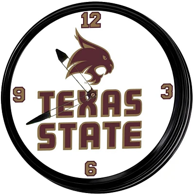 The Fan-Brand Texas State University Retro Lighted Wall Clock                                                                   