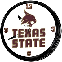 The Fan-Brand Texas State University Retro Lighted Wall Clock                                                                   