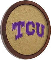 The Fan-Brand Texas Christian University “Faux” Barrel Framed Cork Board                                                    