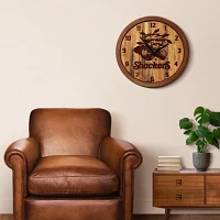 The Fan-Brand Wichita State University Branded Faux Barrel Top Clock                                                            