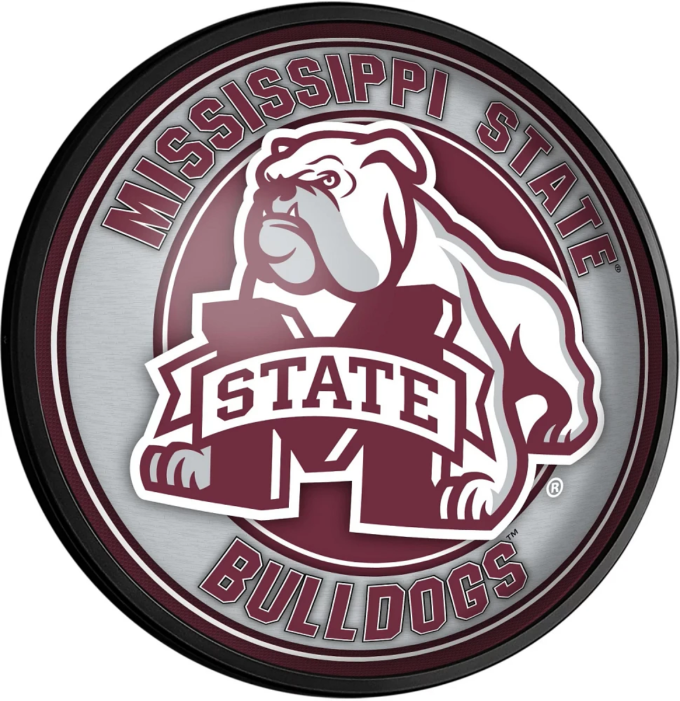 The Fan-Brand Mississippi State University Mascot Round Slimline Lighted Wall Sign                                              