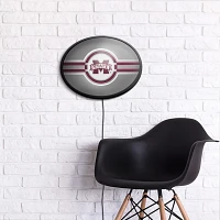 The Fan-Brand Mississippi State University Gray Oval Slimline Lighted Wall Sign                                                 