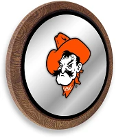 The Fan-Brand Oklahoma State University Mascot Faux Barrel Top Mirrored Wall Sign                                               