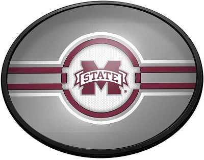 The Fan-Brand Mississippi State University Gray Oval Slimline Lighted Wall Sign                                                 