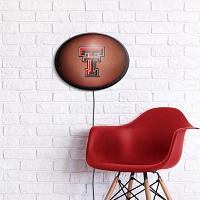 The Fan-Brand Texas Tech University Pigskin Oval Slimline Lighted Wall Sign                                                     