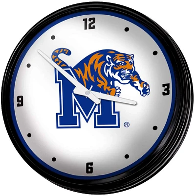 The Fan-Brand University of Memphis Retro Lighted Wall Clock                                                                    