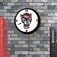 The Fan-Brand North Carolina State University Tuffy Retro Lighted Wall Clock                                                    